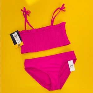 GAP Hot Pink Shirred Tankini Set
